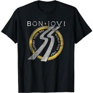 Bon Jovi Slippery When Wet World Tour T-Shirt Bon Jovi Runway T-Shirt